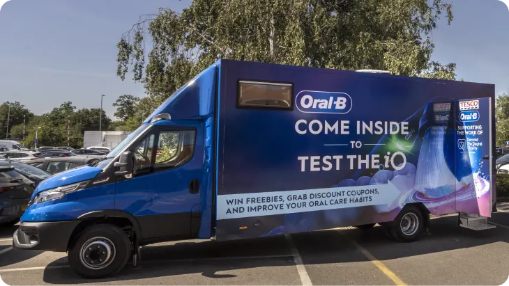 Oral-B iO Experience bus set to encourage test drives of the iO electric toothbrush  
