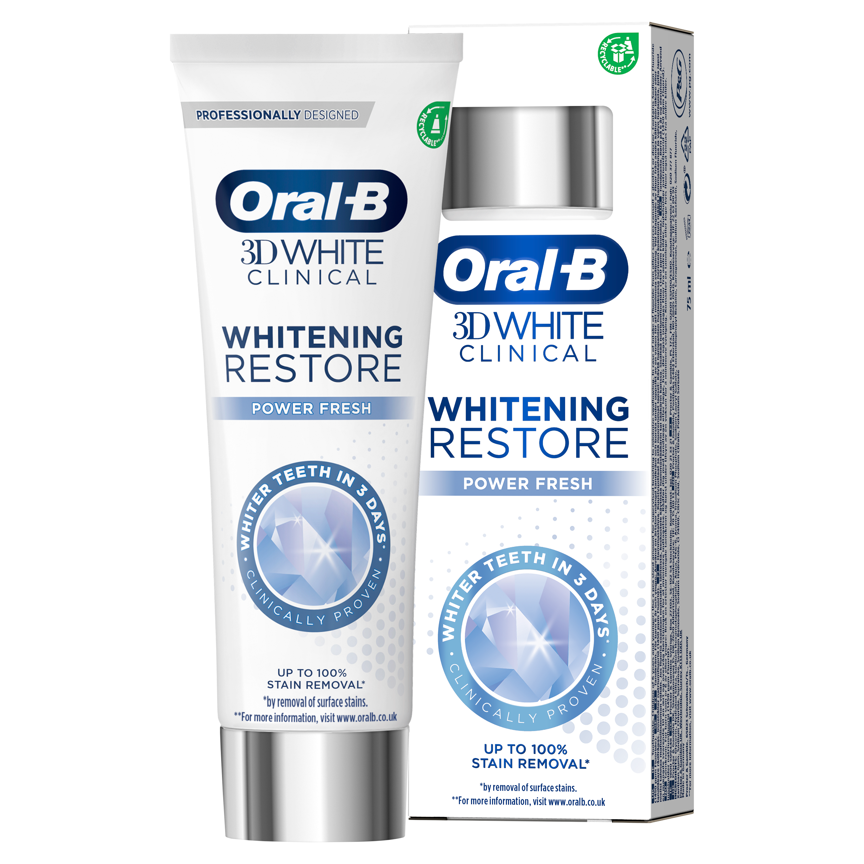 Oral-B 3D White Clinical Power Fresh | Oral-B UK