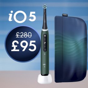 iO5 Dark Green Electric Toothbrush + Travel Pouch