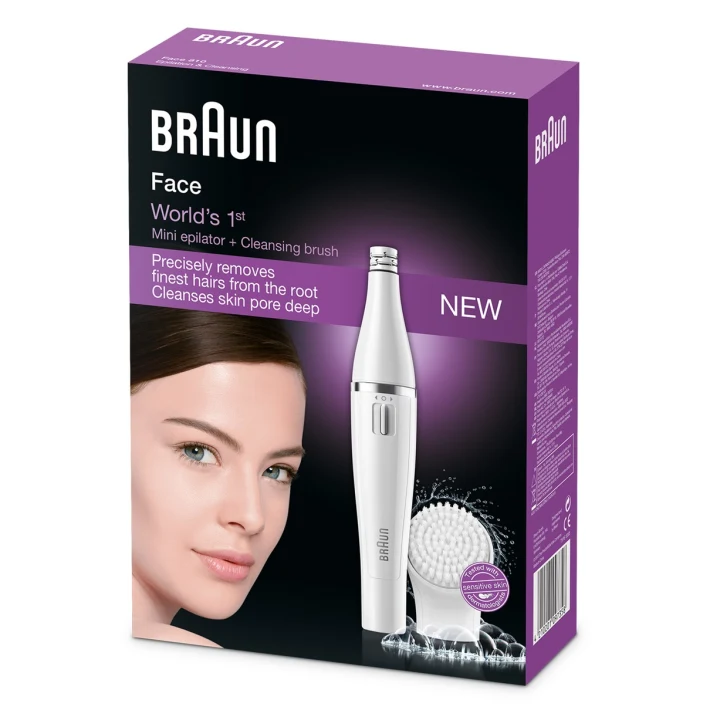Depiladora y cepillo de limpieza facial Braun Face 810