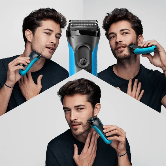 Braun Series 3 ProSkin 3010s - Afeitadora eléctrica, recargable e  inalámbrica, para hombre y seco, color negro y azul