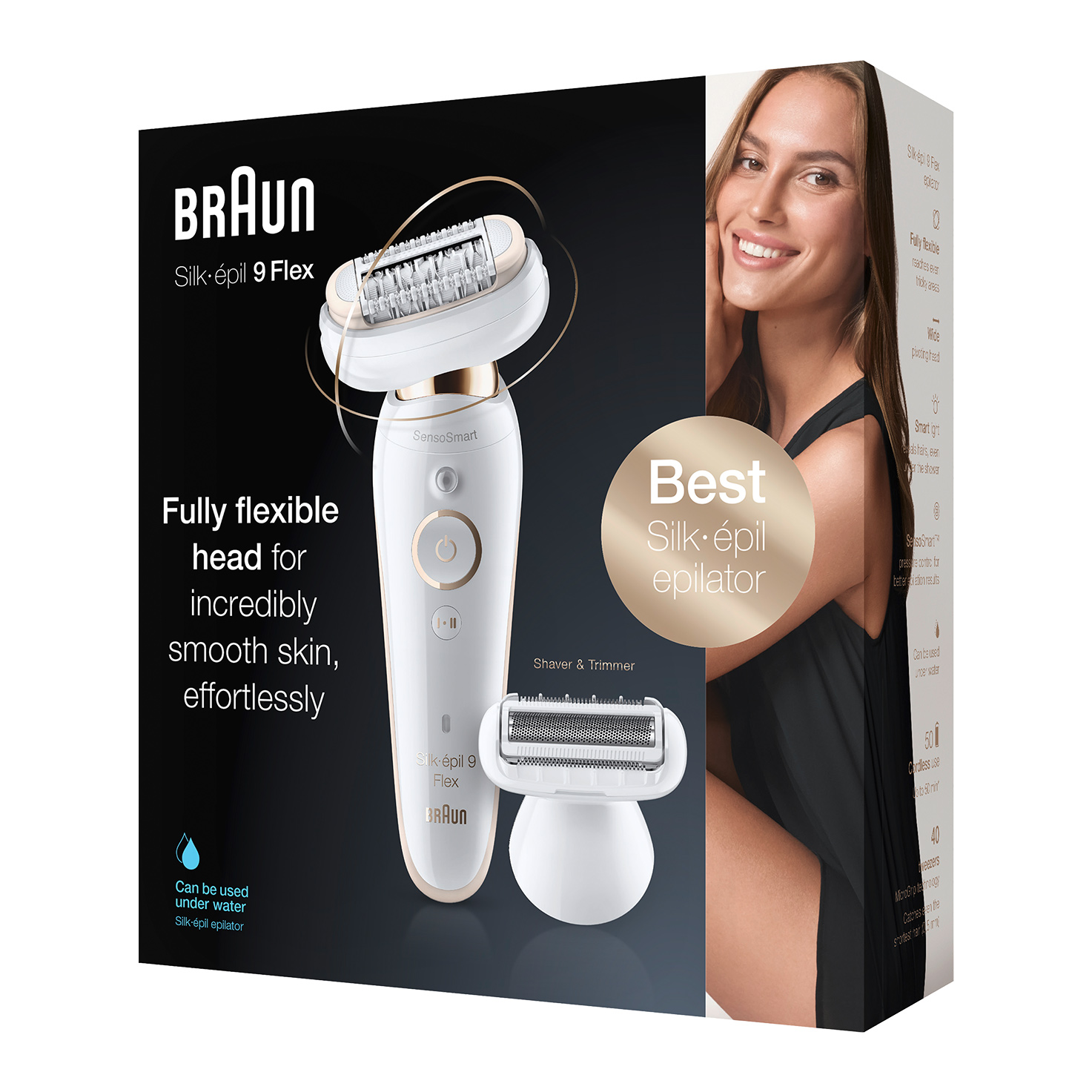 Braun Silk-épil 9 Flex Depiladora Eléctrica Mujer Tecnología SensoSmart –  Shopavia