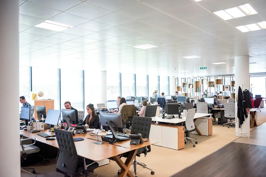 An office with people working in it