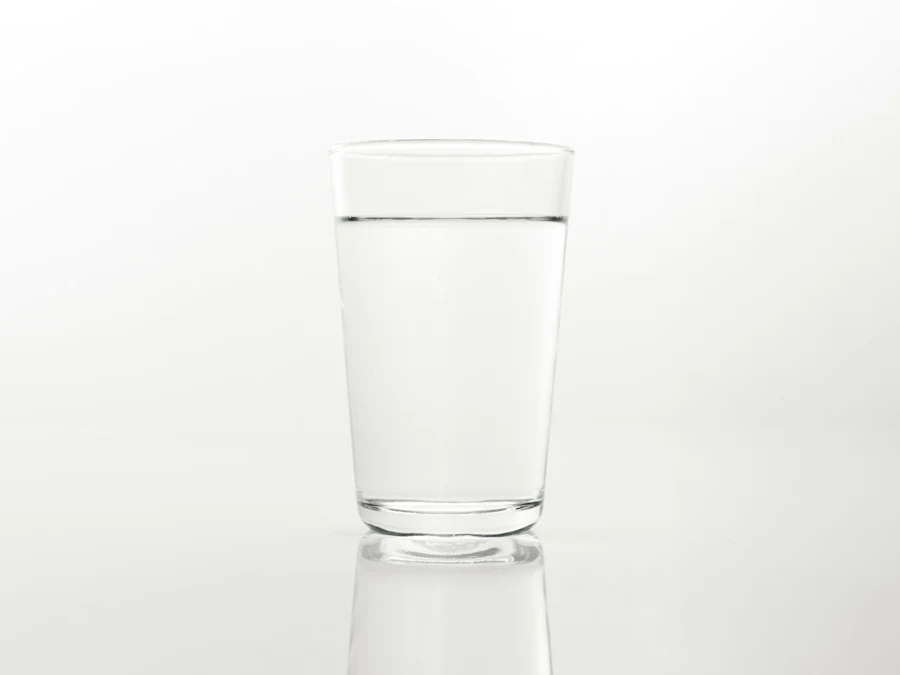 A glass of water