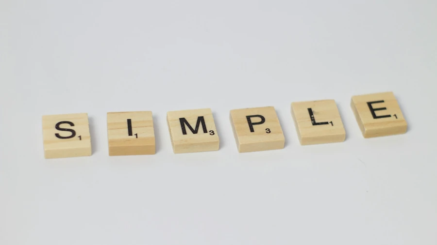 Scrabble letters saying SIMPLE