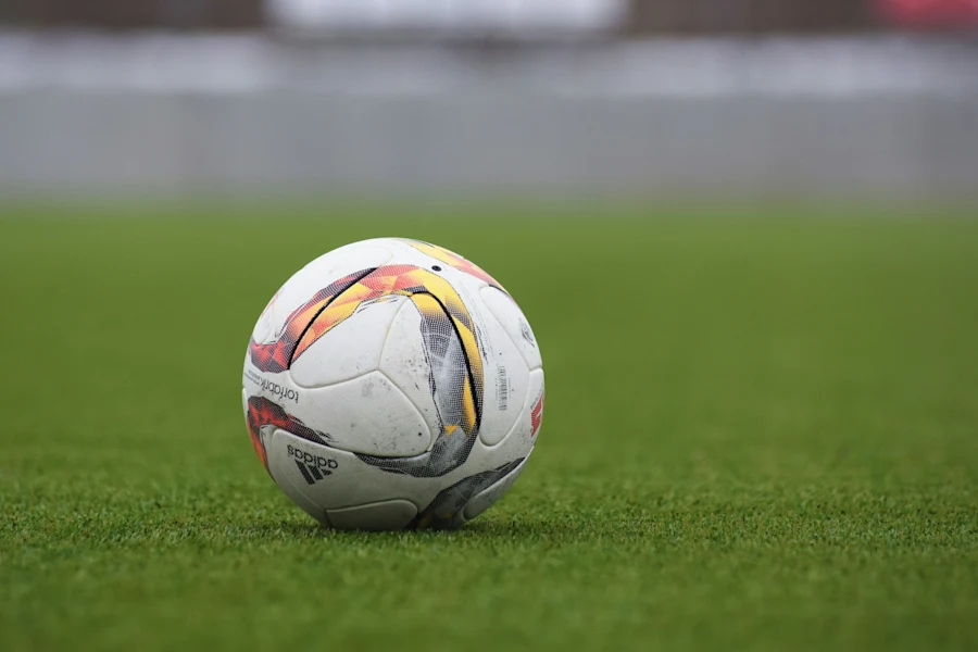 A soccer ball in a pitch