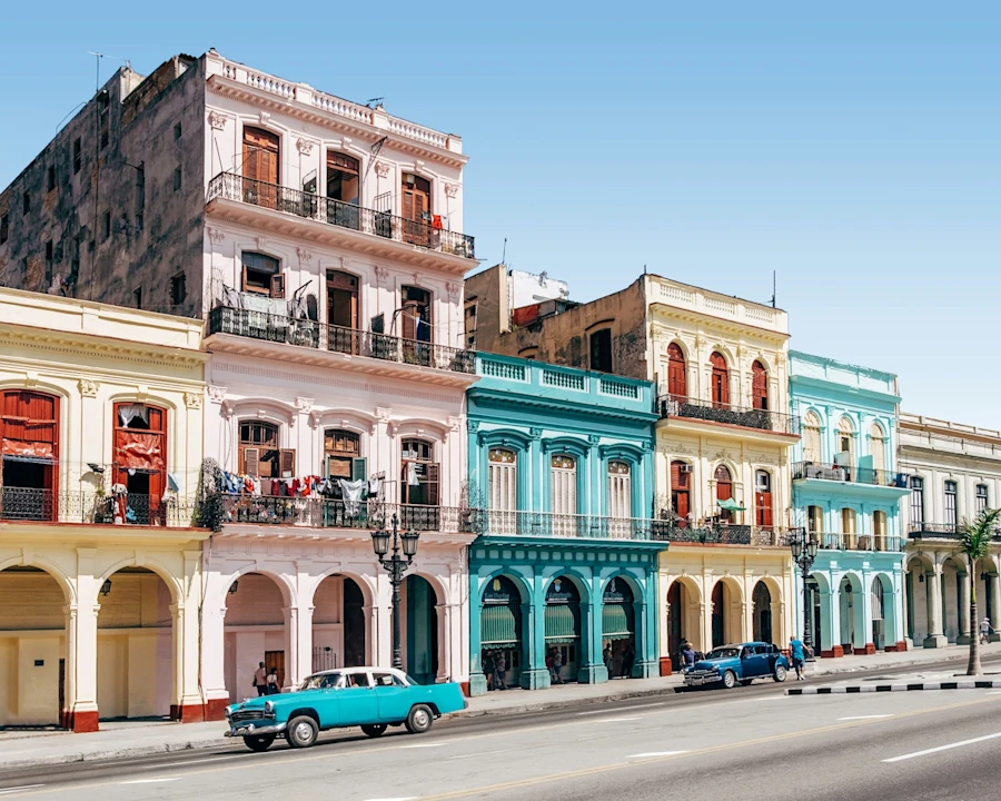 Colorful buildings in Havana, Cuba