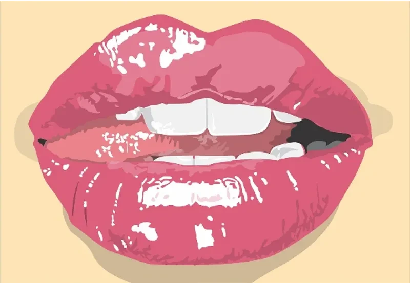 Lips, teeth and tongue