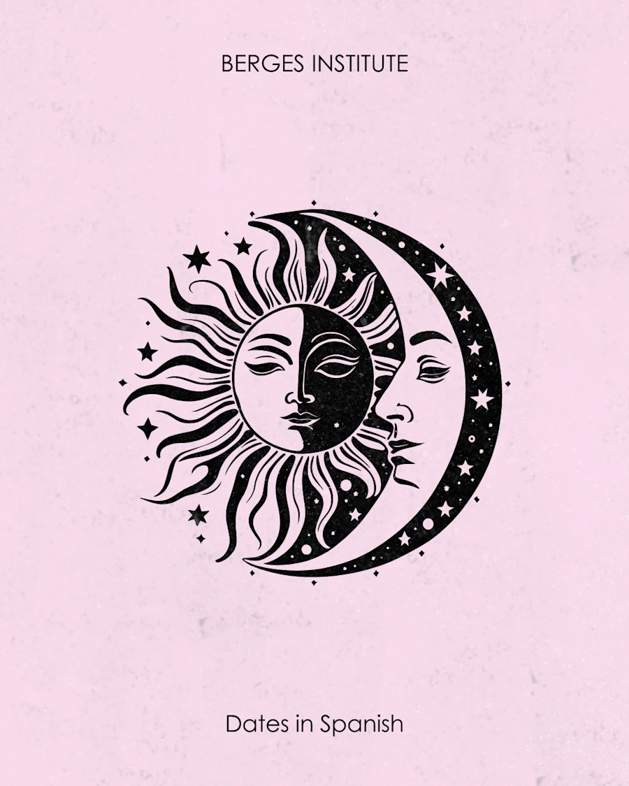 Sun and Moon over a pink background
