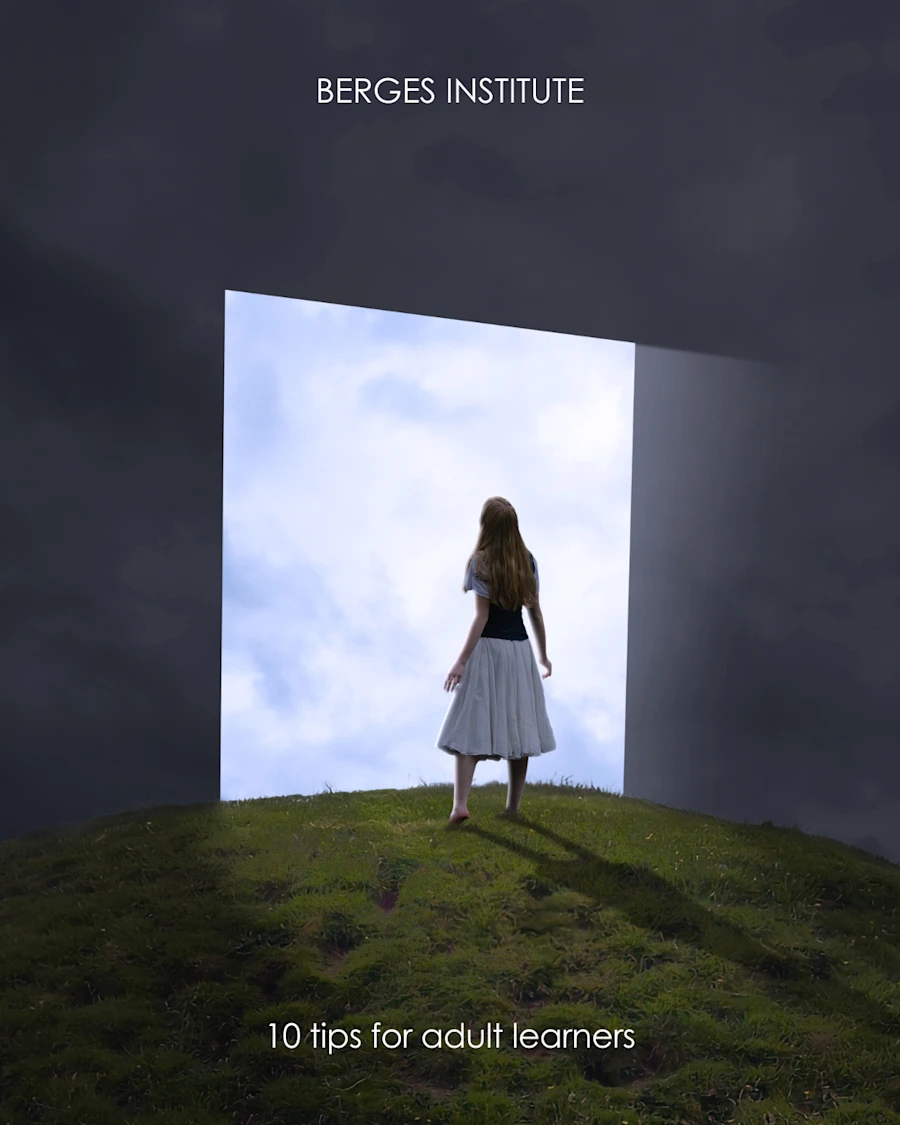 A woman looking at the sky. A rectangle in the sky becomes clearer.