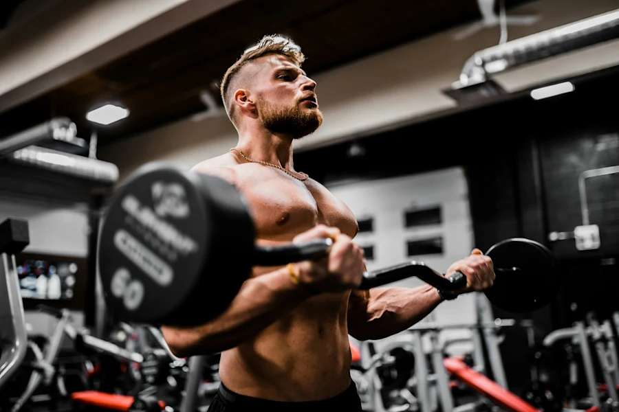 A man lifting weights at the gym