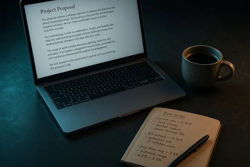 Upwork proposal template for a website project
