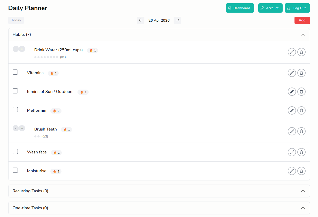 Laravel App - Daily Planner