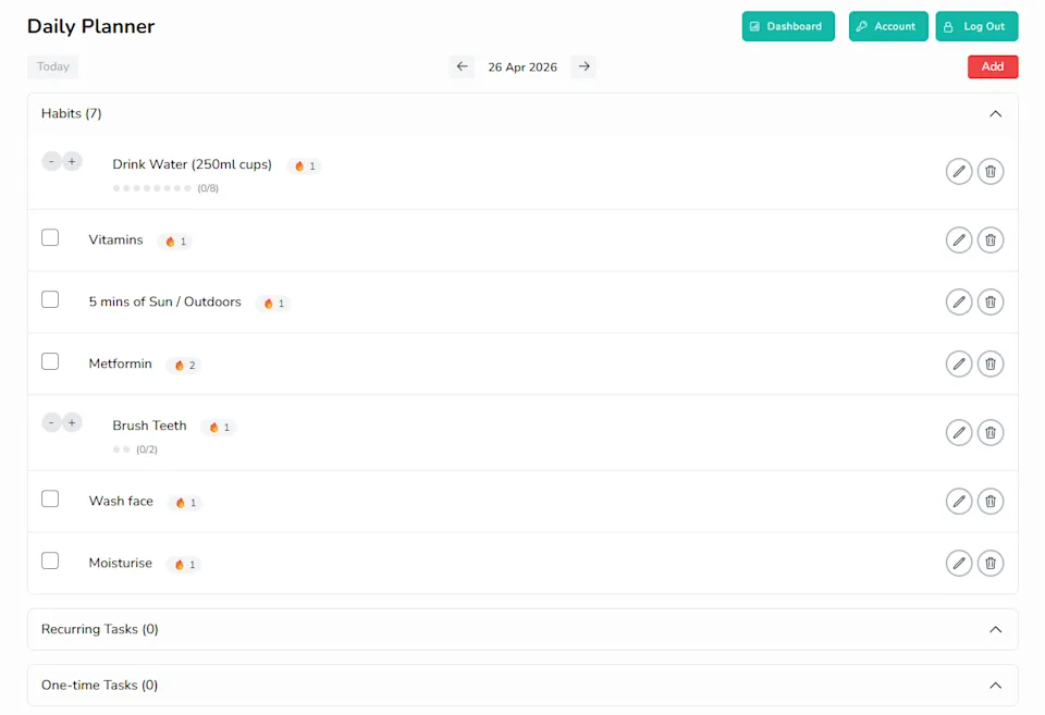 Laravel App - Daily Planner