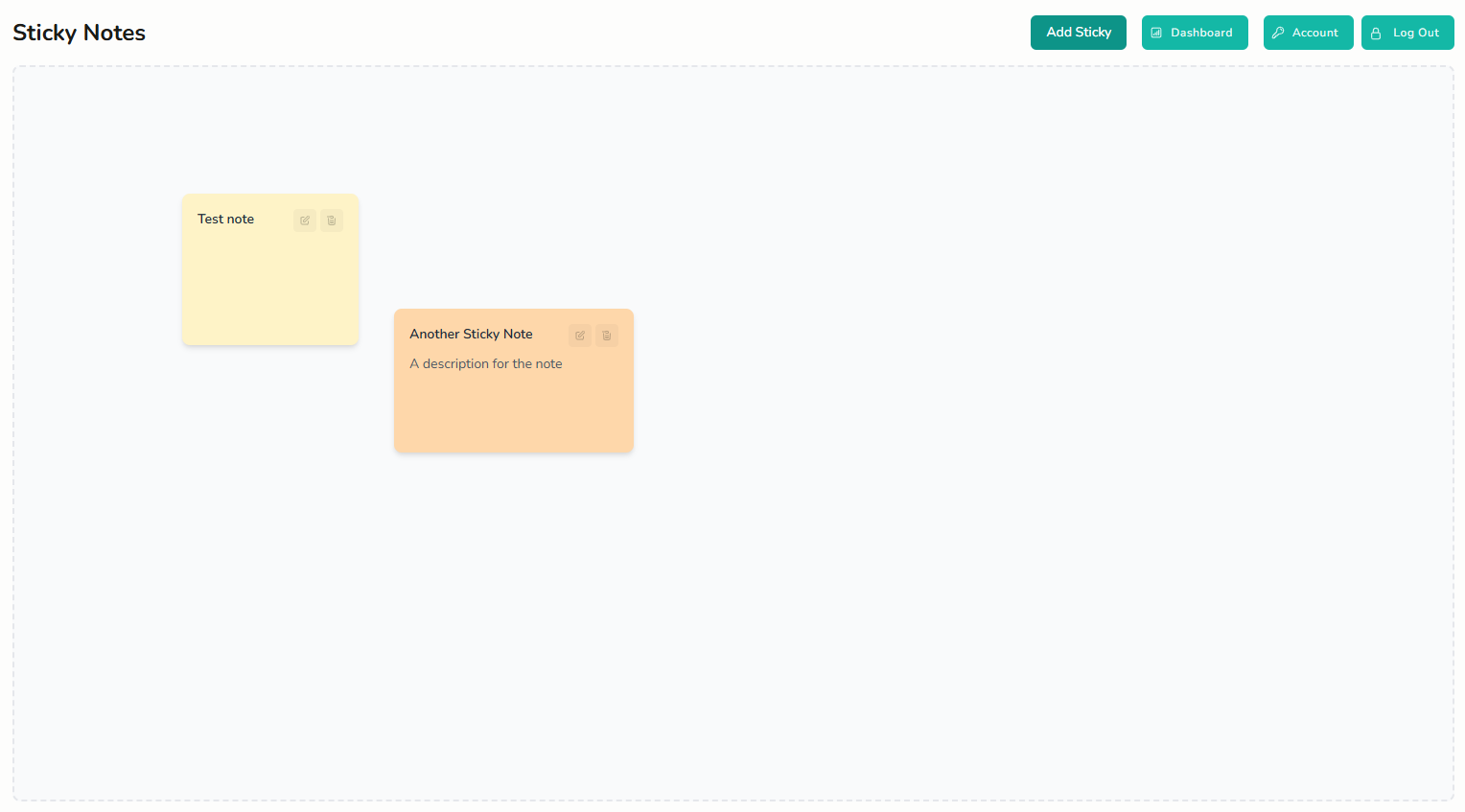 Laravel App - Sticky note