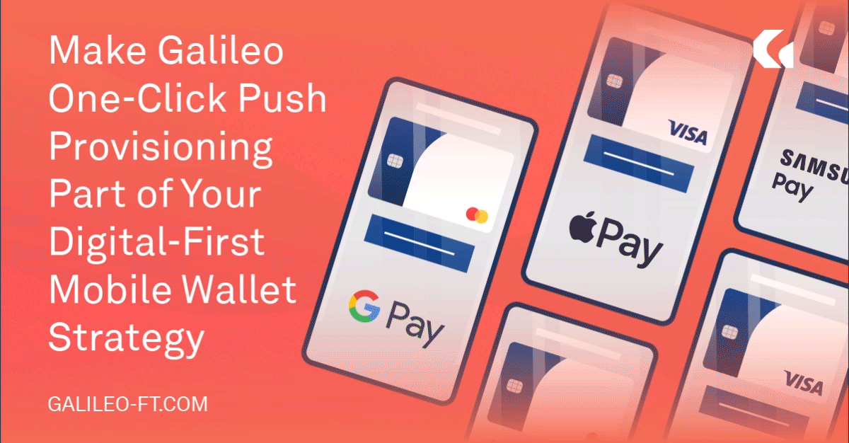 Deliver a seamless experience for consumers loading cards to their Apple Pay, Google Pay and Samsung Pay mobile wallets