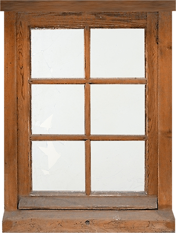 An exampe of a wooden window.