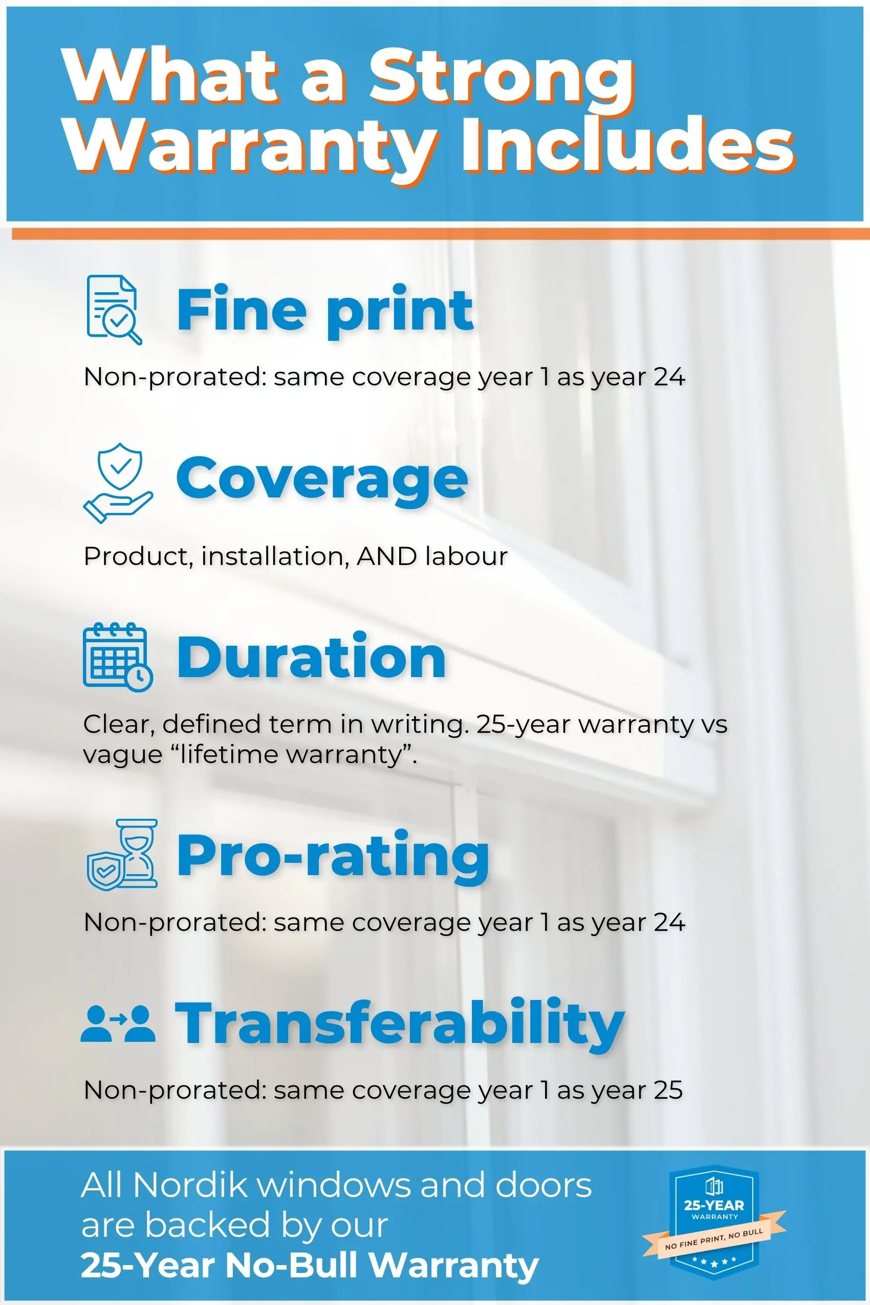 What a Strong Window and Door Warranty Includes | Nordik Windows & Doors