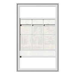 A classic hung window that is open.