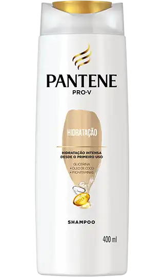 Shampoo hidratação intensa Pantene com Pro-vitaminas, óleo de coco e glicerina
