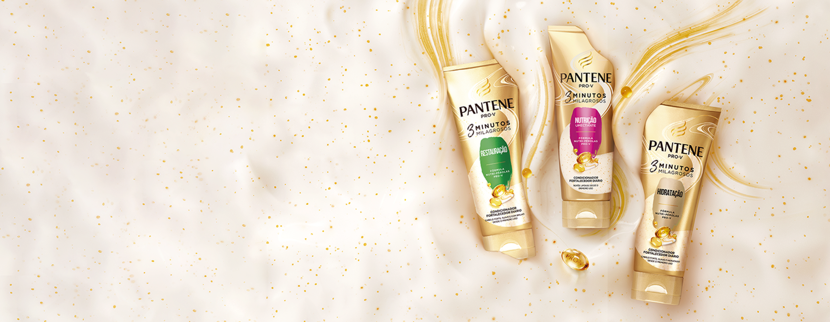 Frascos de Restauração, Hidratação e Nutrição Pantene