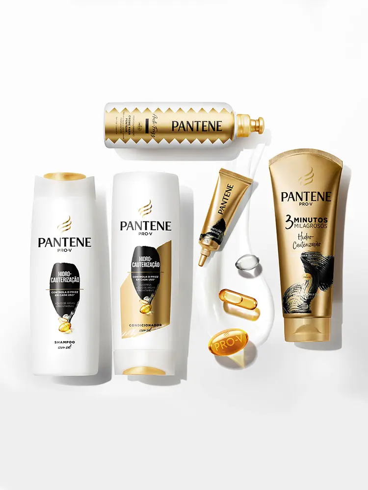 Coleção hidro-cauterização da Pantene, hidrata e sela a cutícula do cabelo instantaneamente