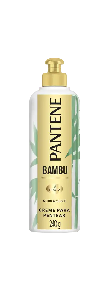 Creme para pentear Pantene bambu nutre e cresce com óleo de rícino para o cabelo