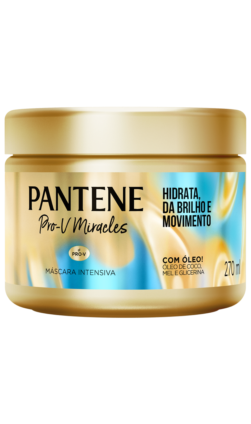 Máscara intensiva capilar hidratante com óleo de coco, mel e glicerina para o cabelo da Pantene