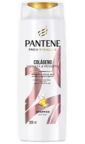 Shampoo sem sal Pantene com colágeno e biotina, hidrata e resgata os cabelos quimicamente tratados