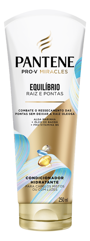 Condicionador Hidratante Pantene Equilíbrio Raiz e Pontas para cabelos mistos ou com luzes