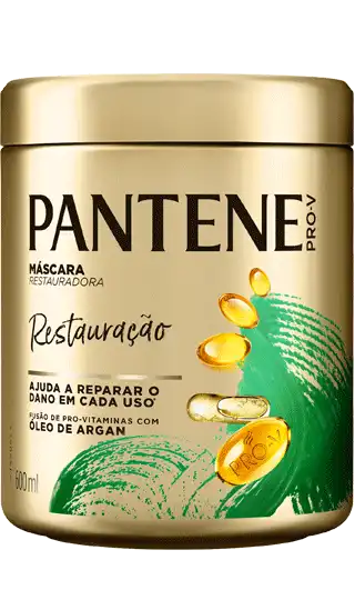 Máscara de restauração capilar da Pantene com óleo de argan e pro-vitaminas