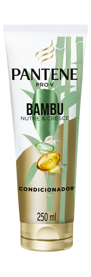 Condicionador Pantene Bambu Nutre e Cresce, hidratação capilar com óleo de rícino e cafeína