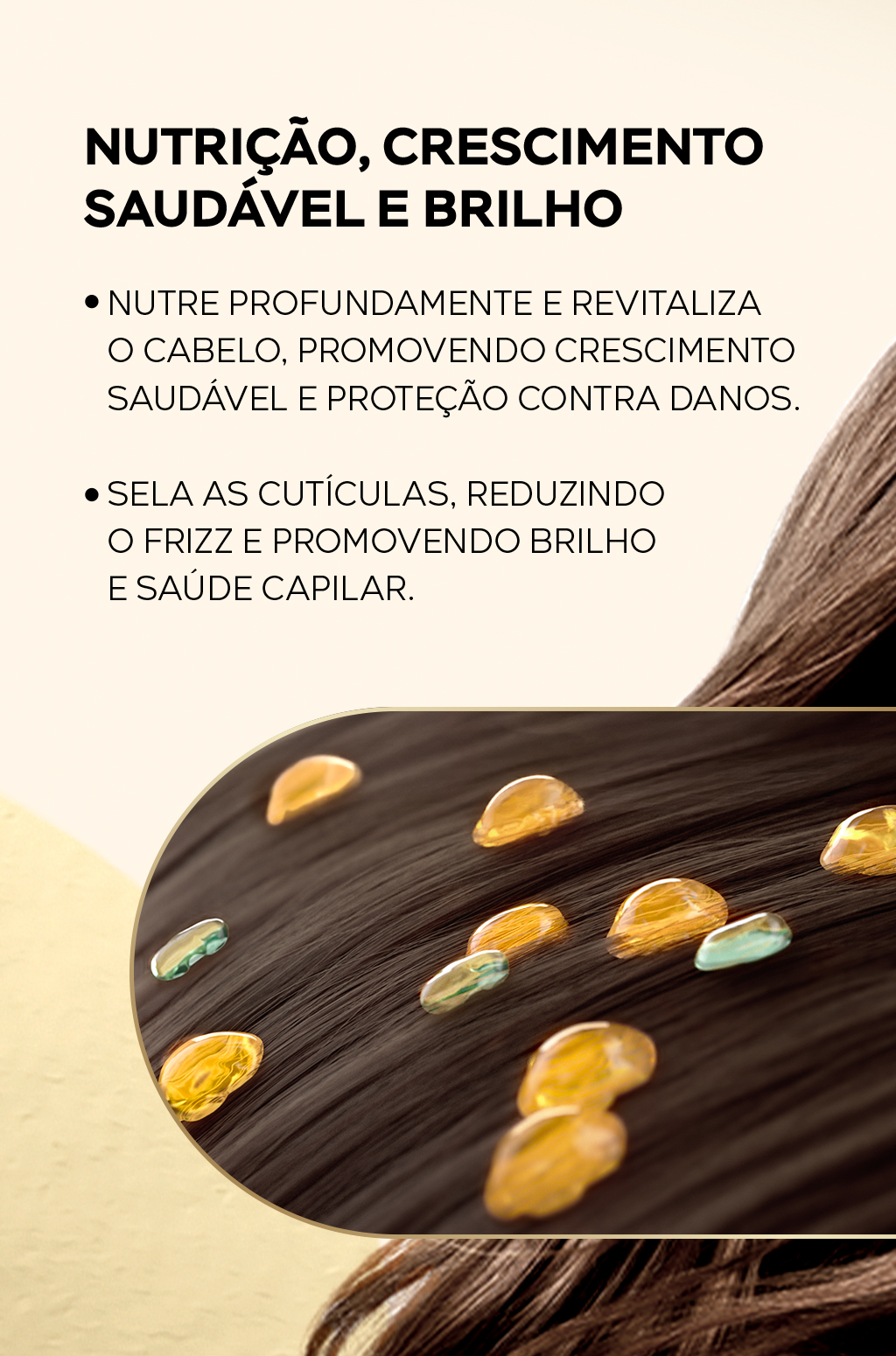 Cabelo visto a nível molecular, um cabelo com brilho e proteção graças às propriedades da vitamina Pro-V