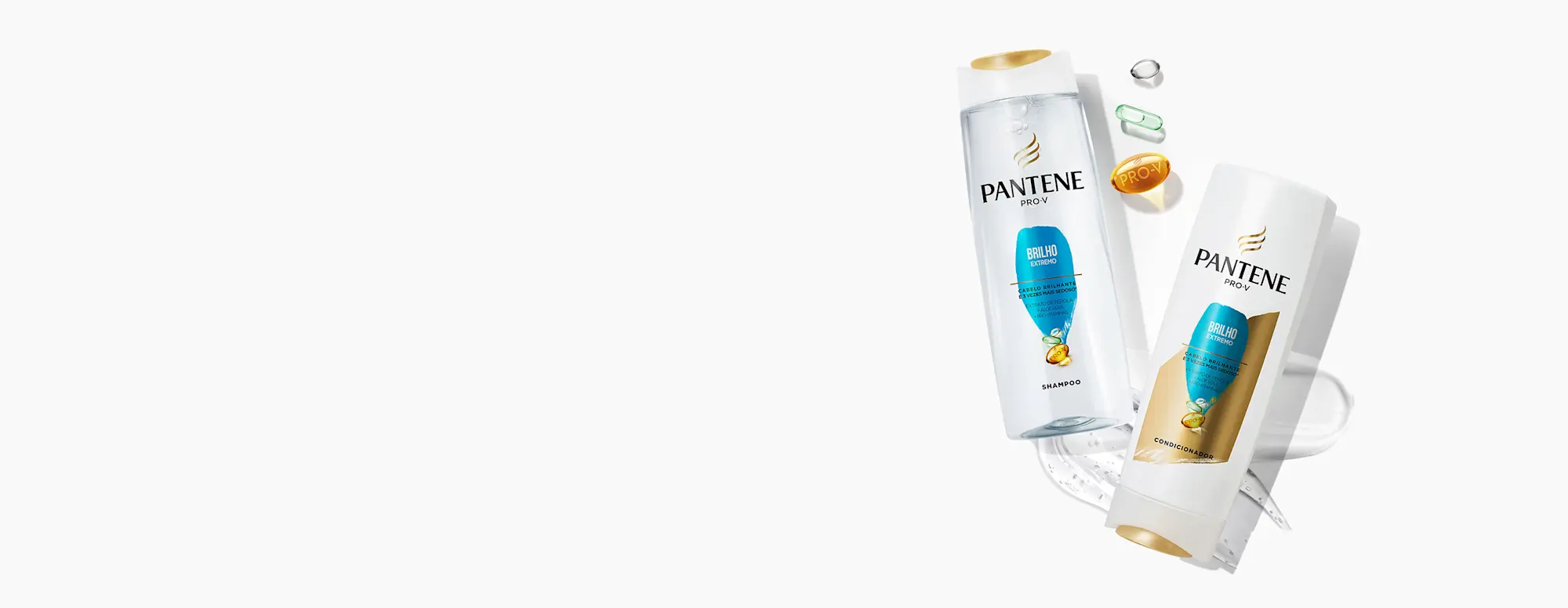Pantene Pro V brilho extremo cabelo brilhante e 3 vezes mais sedoso