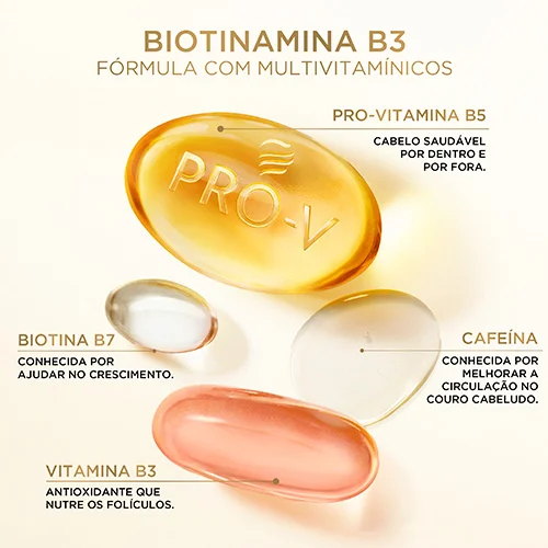 Imagem do produto: Tônico capilar antiqueda + Biotinamina B3 para todos os tipos de cabelo.