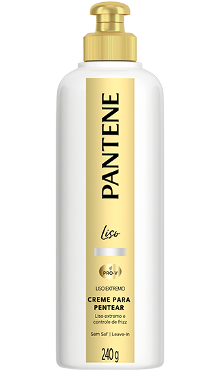 Creme para pentear leave-in da Pantene para um cabelo liso extremo
