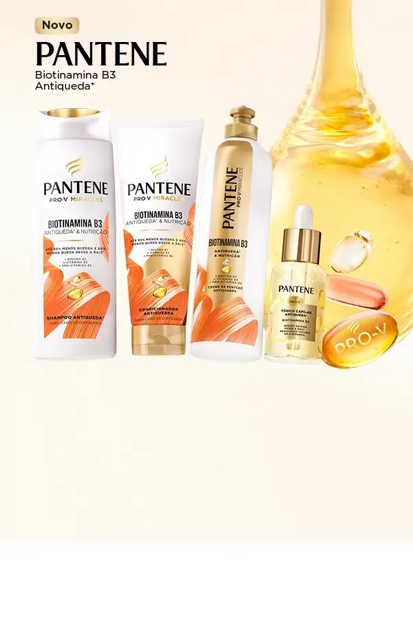 Linha de produtos Pantene Biotinamida B3 Antiqueda.