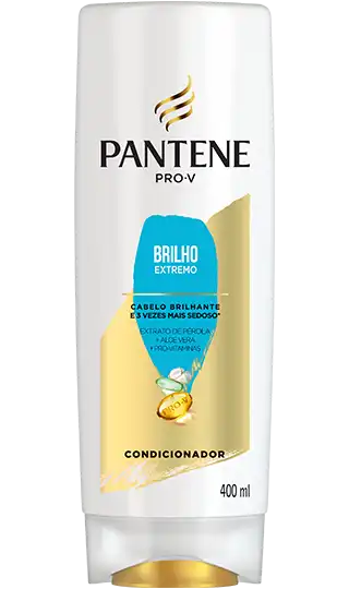 Condicionador Pantene brilho extremo com extrato de pérola, aloe vera e pro-vitaminas