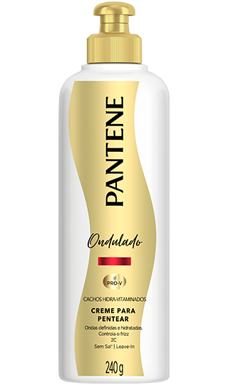 Creme para pentear cabelos ondulados tipo 2c da Pantene com controle anti-frizz