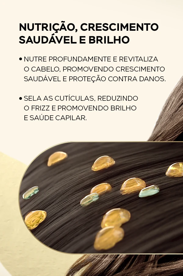 F Cabelo visto a nível molecular, um cabelo com brilho e proteção graças às propriedades da vitamina Pro-V