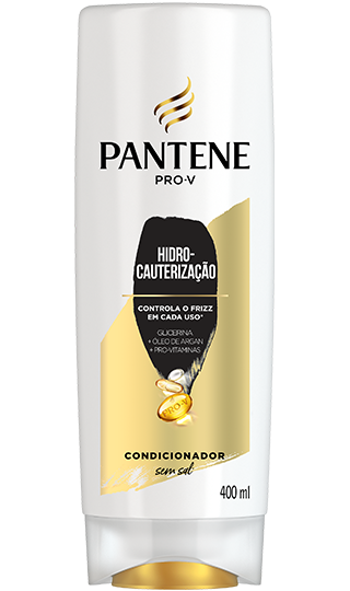 Condicionador Pantene hidro-cauterização controle anti-frizz com óleo de argan para o cabelo