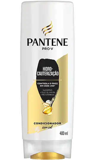 Condicionador Pantene hidro-cauterização controle anti-frizz com óleo de argan para o cabelo