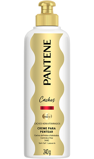 Creme para pentear leave-in da Pantene para cabelos cacheados tipos 3ABC controle anti-frizz