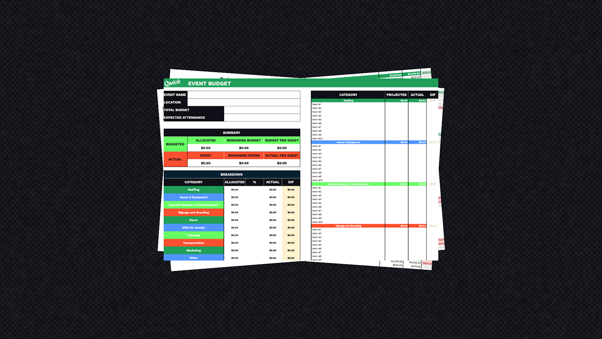 The only event budget template you need.