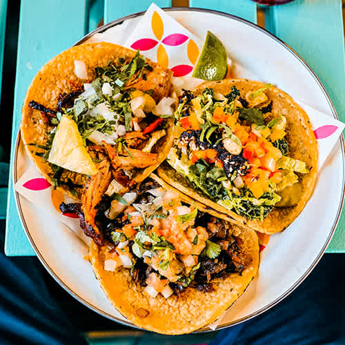 Tacos in restaurant environment
