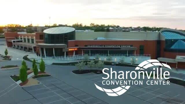 Sky photo of the outside of the Sharonville Convention Center