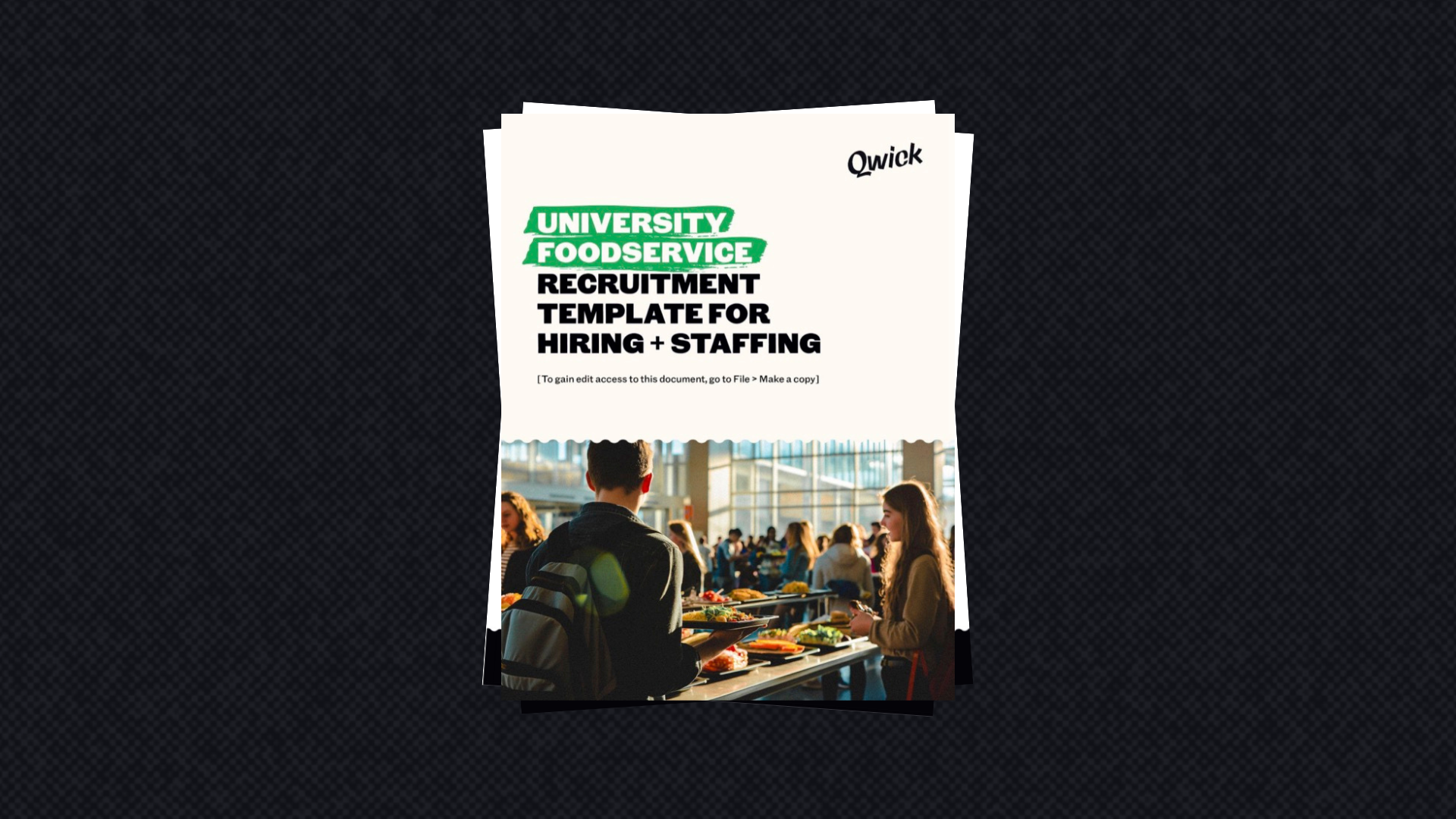 Foodservice and hospitality staff recruitment template