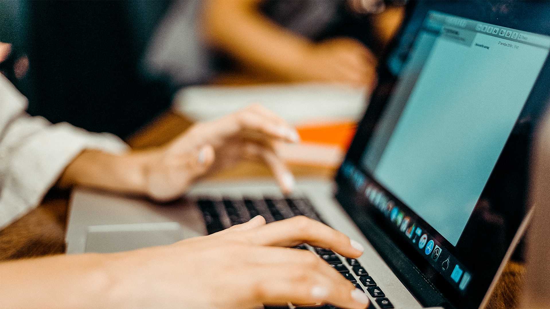 Business accessing Gipro Pro Profile feature on laptop.