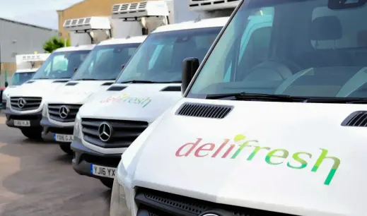 Delifresh-vrachtwagen van het wagenpark
