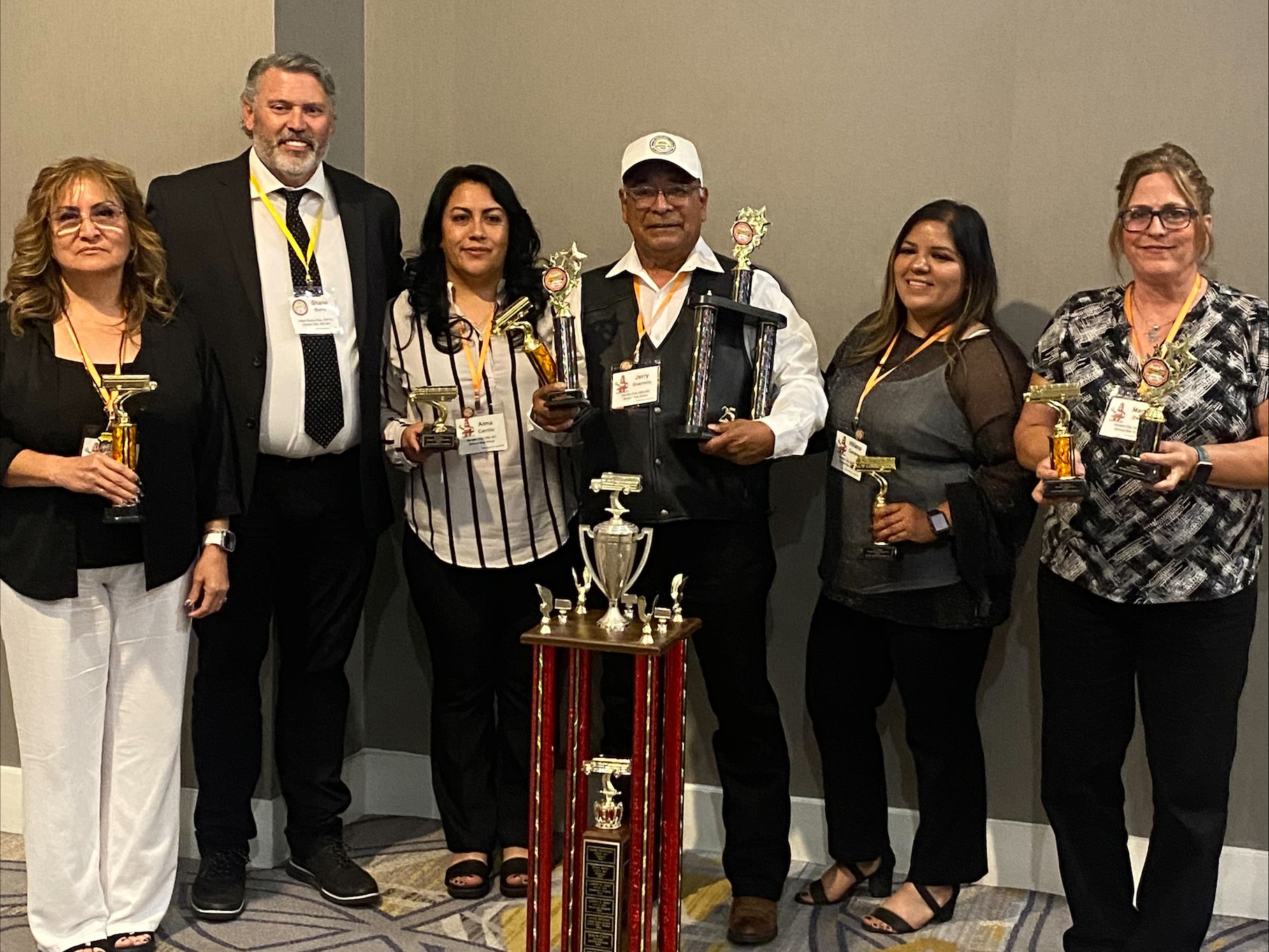 Bus drivers celebrated with trophy